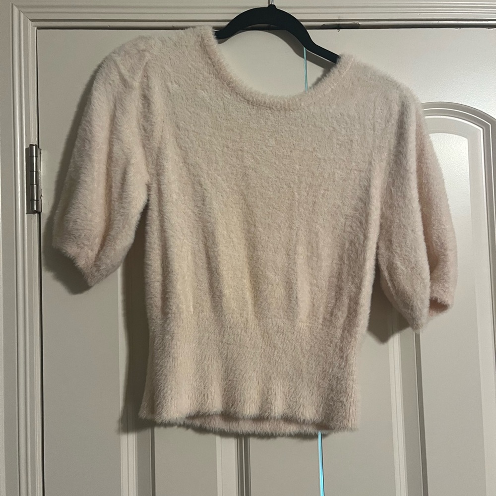 Chelsea & Violet Cream Fuzzy Sweater